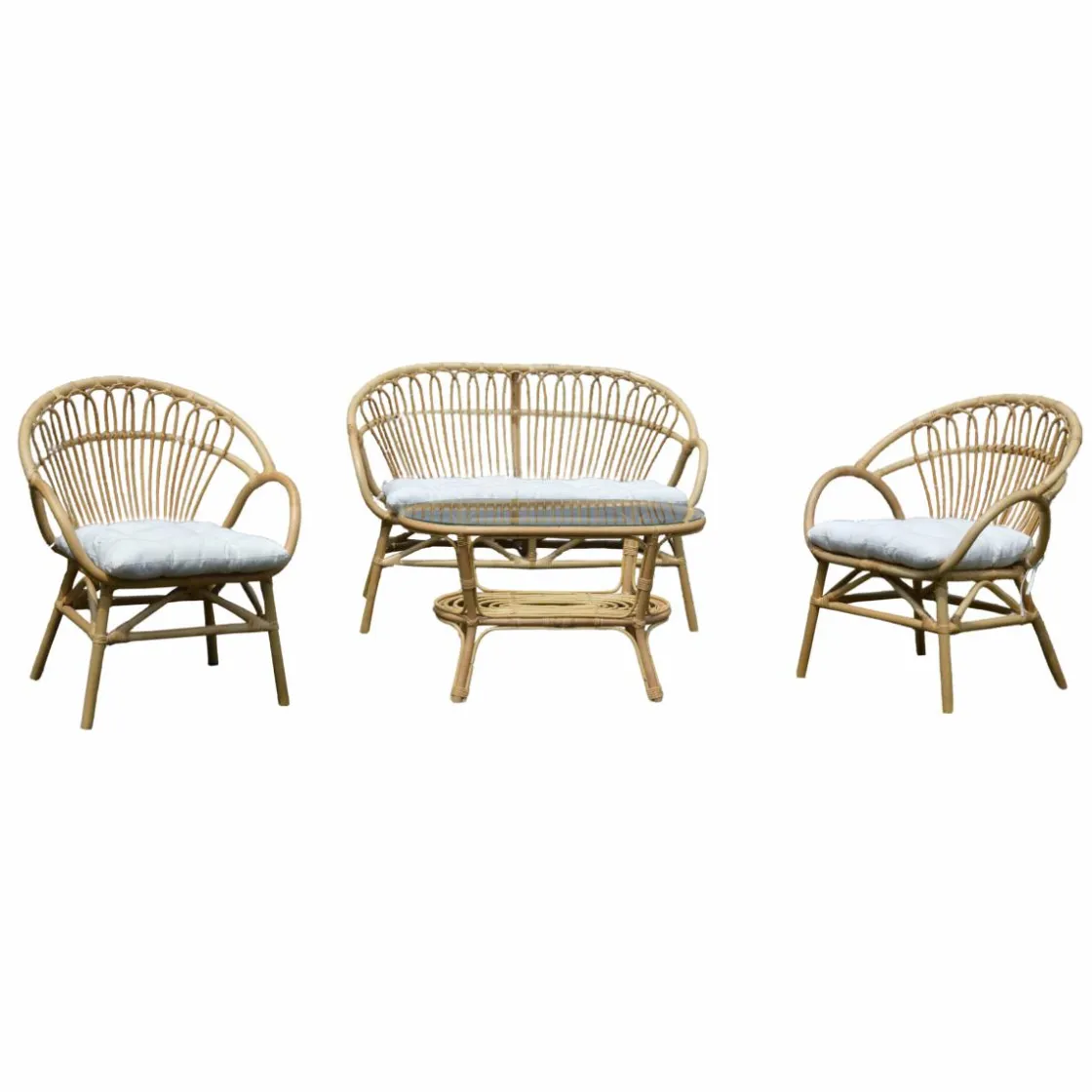 Made in Meubles Salon De Jardin<Salon de jardin arrondi en rotin Rattan