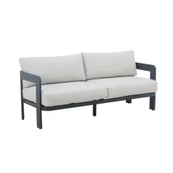 Made in Meubles Salon De Jardin<Salon de jardin en aluminium gris foncé Loréa