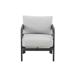 Made in Meubles Salon De Jardin<Salon de jardin en aluminium gris foncé Loréa