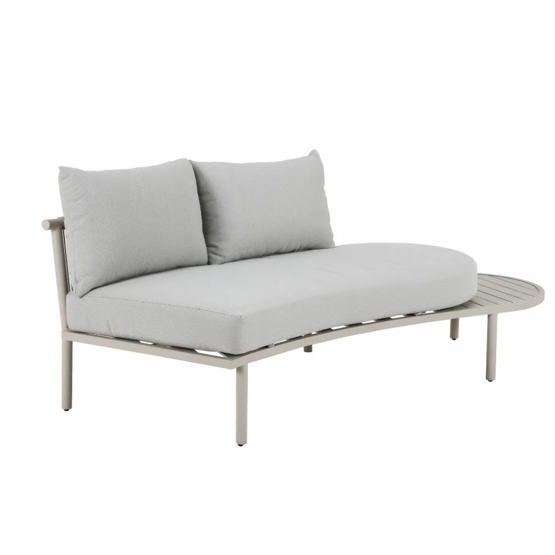 Made in Meubles Salon De Jardin<Salon de jardin haricot en aluminium taupe Zion