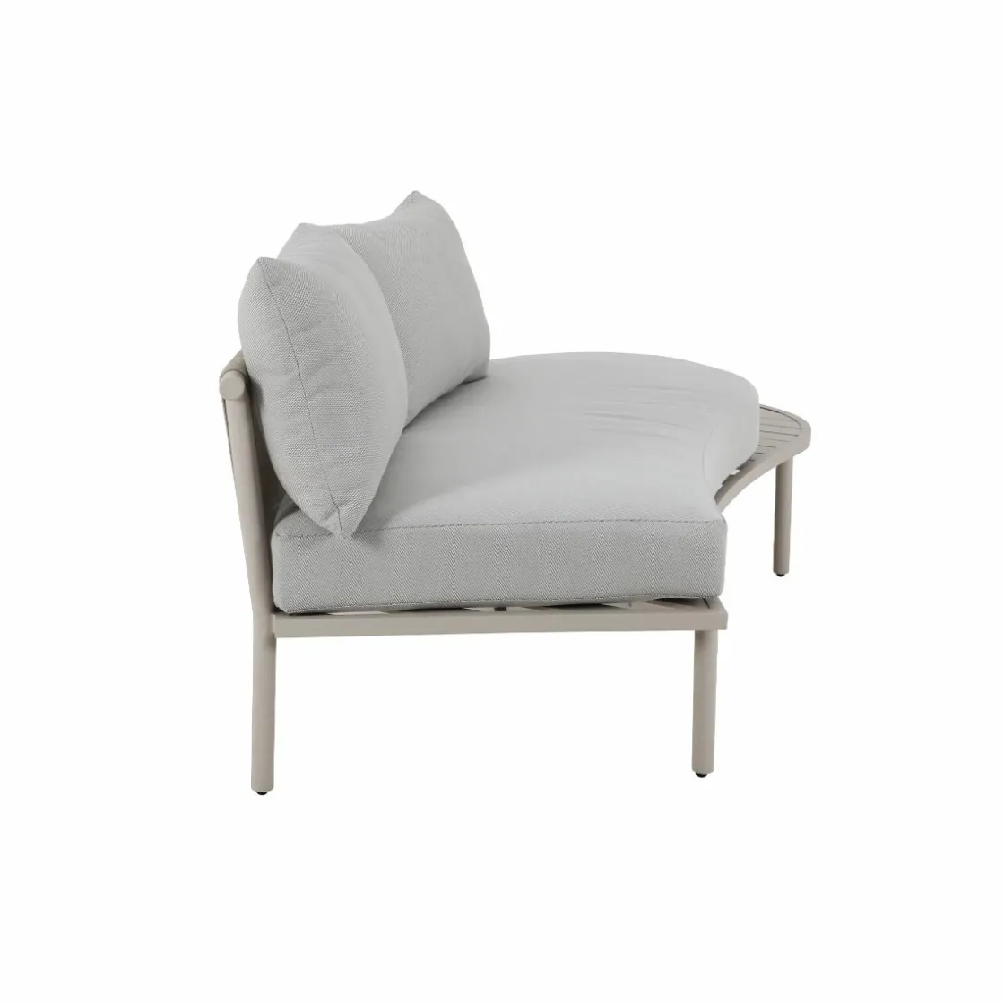 Made in Meubles Salon De Jardin<Salon de jardin haricot en aluminium taupe Zion