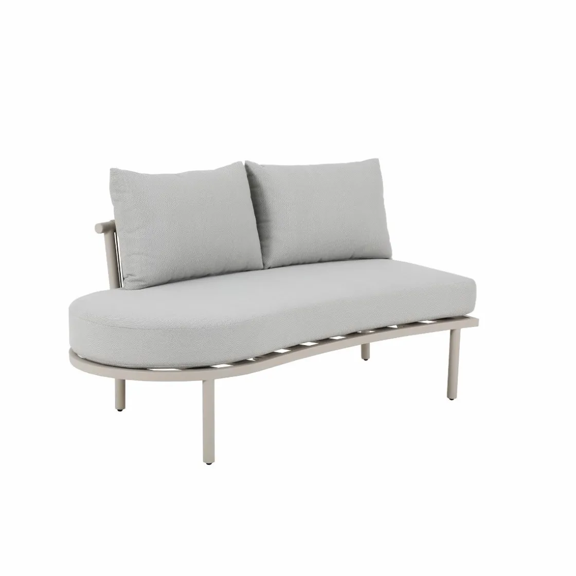 Made in Meubles Salon De Jardin<Salon de jardin haricot en aluminium taupe Zion