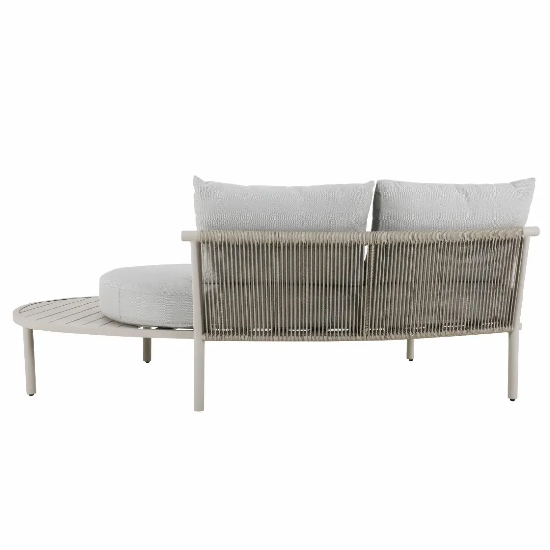 Made in Meubles Salon De Jardin<Salon de jardin haricot en aluminium taupe Zion