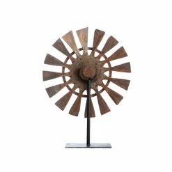 Made in Meubles Décoration<Sculpture façon roue en bois et métal Georgia