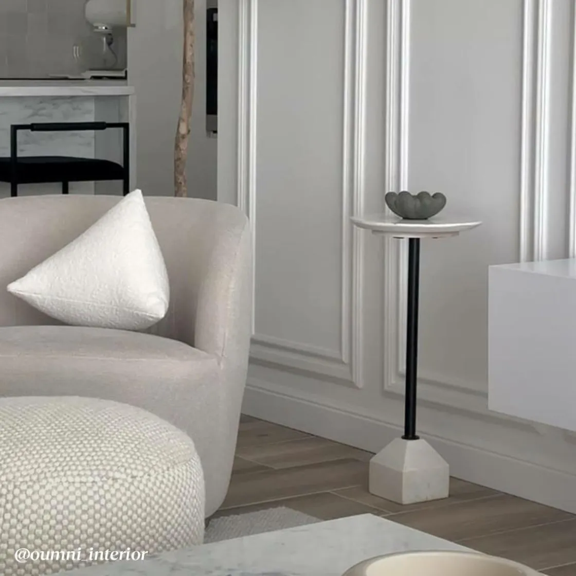 Made in Meubles Bout De Canapé & Sellette<Sellette en marbre Cassiopée