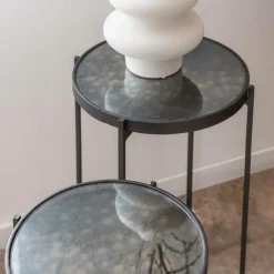 Made in Meubles Table Gigogne|Bout De Canapé & Sellette<Sellette gigogne en métal et en verre Florian