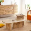 Made in Meubles Table Basse<Set de 2 tables basses en bois de manguier Tom