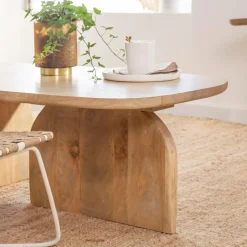 Made in Meubles Table Basse<Set de 2 tables basses en bois de manguier Tom