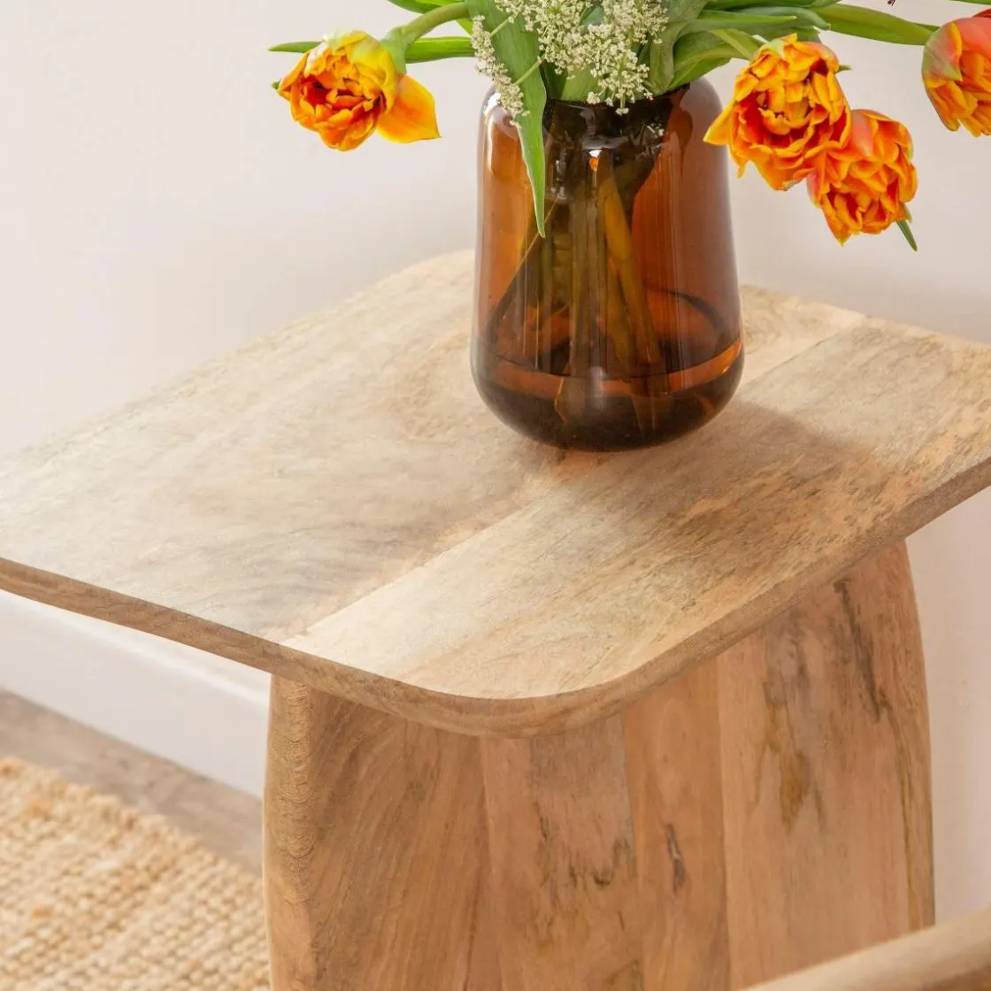 Made in Meubles Table Basse<Set de 2 tables basses en bois de manguier Tom