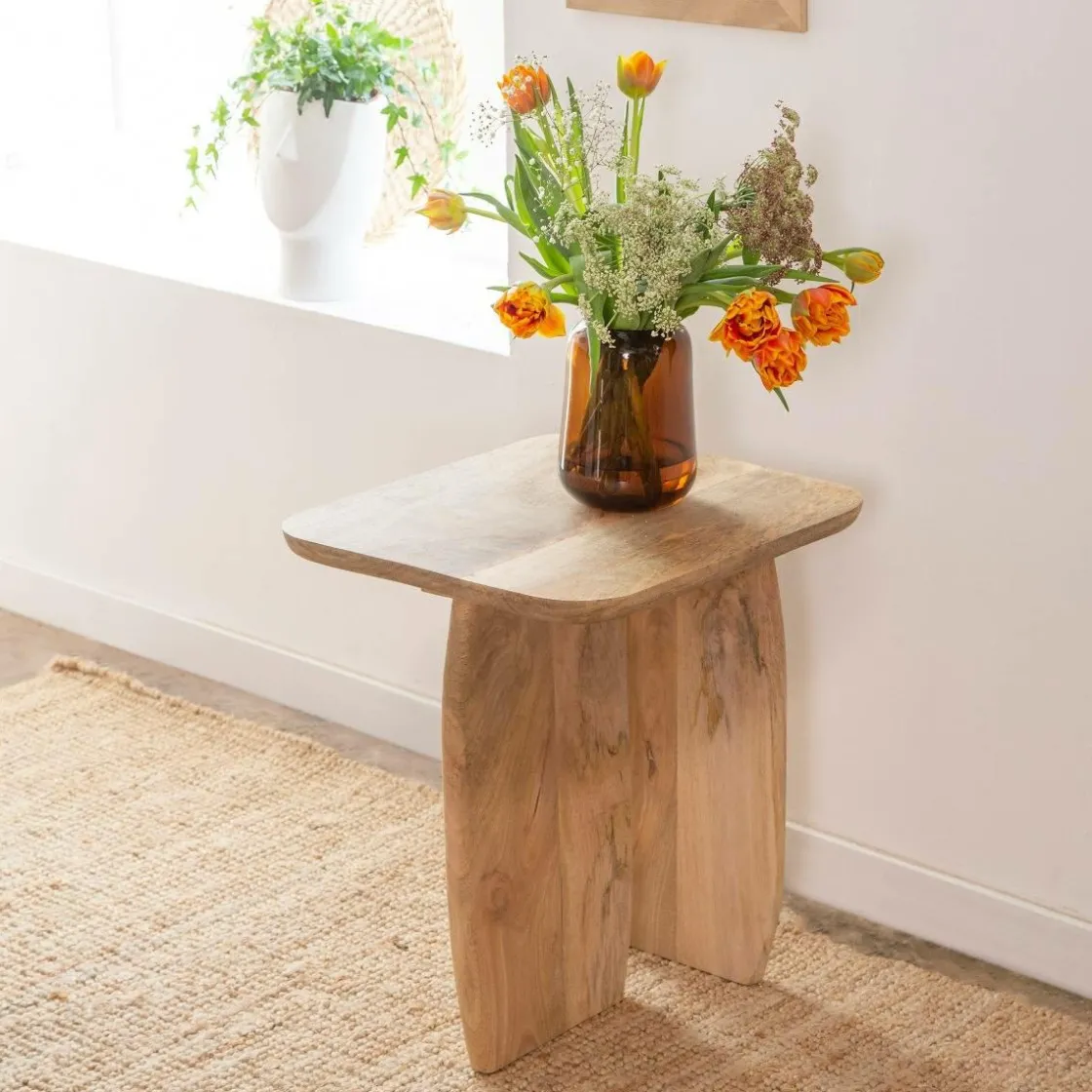 Made in Meubles Table Basse<Set de 2 tables basses en bois de manguier Tom