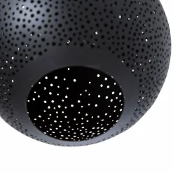 Made in Meubles Suspension<Suspension ajourée en métal noir Félix