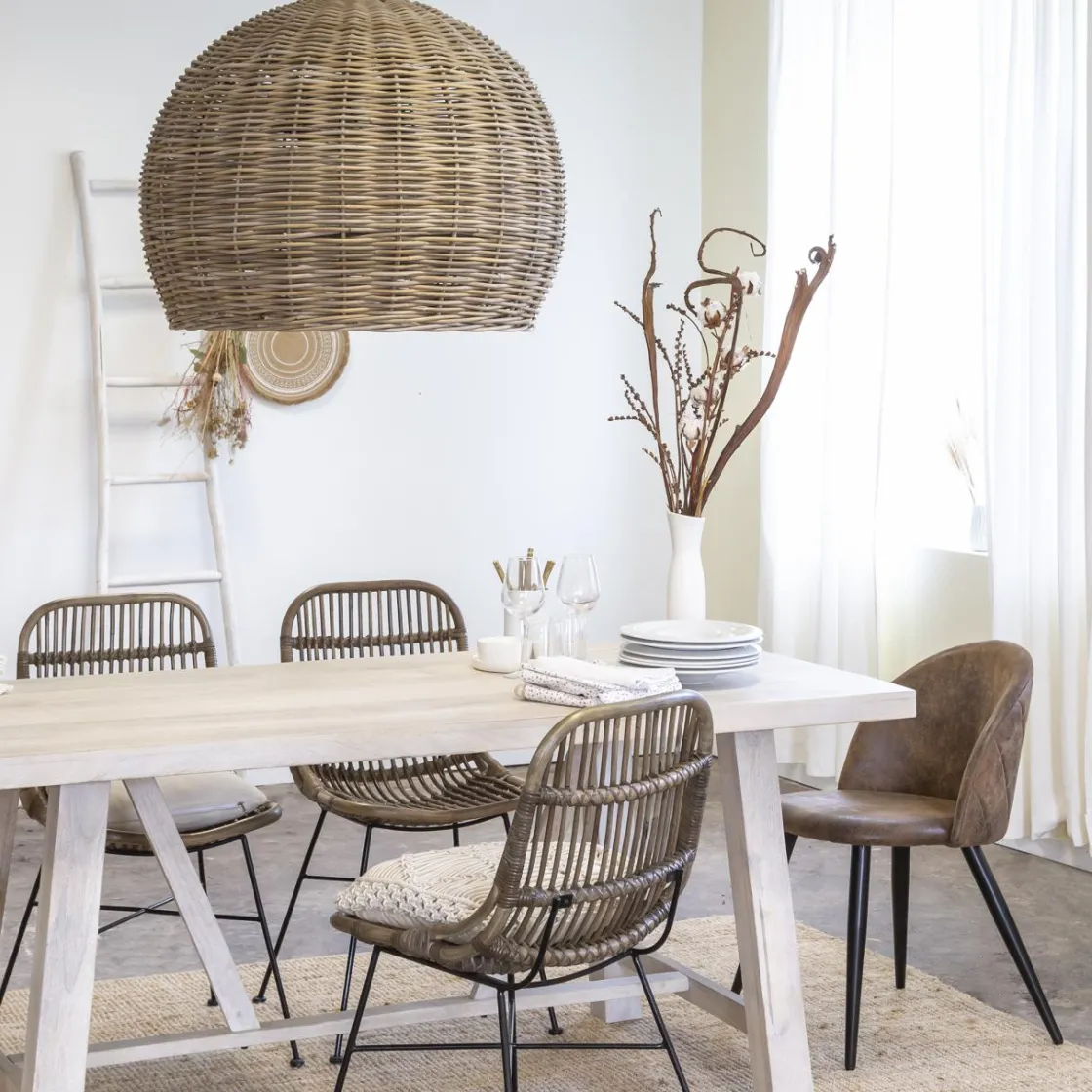 Made in Meubles Suspension<Suspension boule en rotin Amael