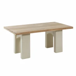 Made in Meubles Table À Manger<Table à manger en bois d'acacia et pieds en bois effet béton Dalva