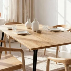 Made in Meubles Table À Manger<Table à manger en bois d'acacia et métal Alan