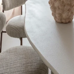 Made in Meubles Table À Manger<Table à manger nuage en bois effet béton blanc Thomas