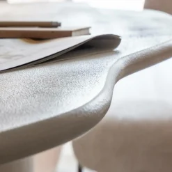 Made in Meubles Table À Manger<Table à manger nuage en bois effet béton blanc Thomas