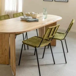 Made in Meubles Table À Manger<Table à manger ovale en bois d'acacia Elwen