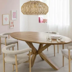 Made in Meubles Table À Manger<Table à manger ovale en bois de manguier Maloé