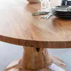 Made in Meubles Table À Manger<Table à manger ovale en bois d'acacia 220 cm Sauge