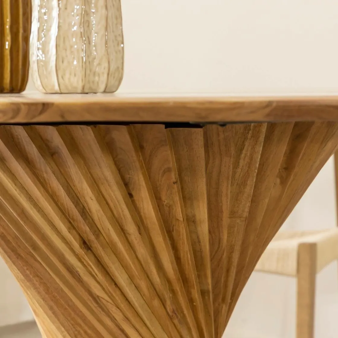 Made in Meubles Table À Manger<Table à manger ronde en bois d'acacia Orane