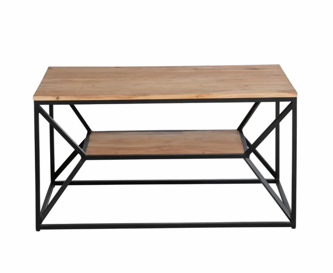 Made in Meubles Table Basse<Table basse à double plateau en bois d'acacia Flavia