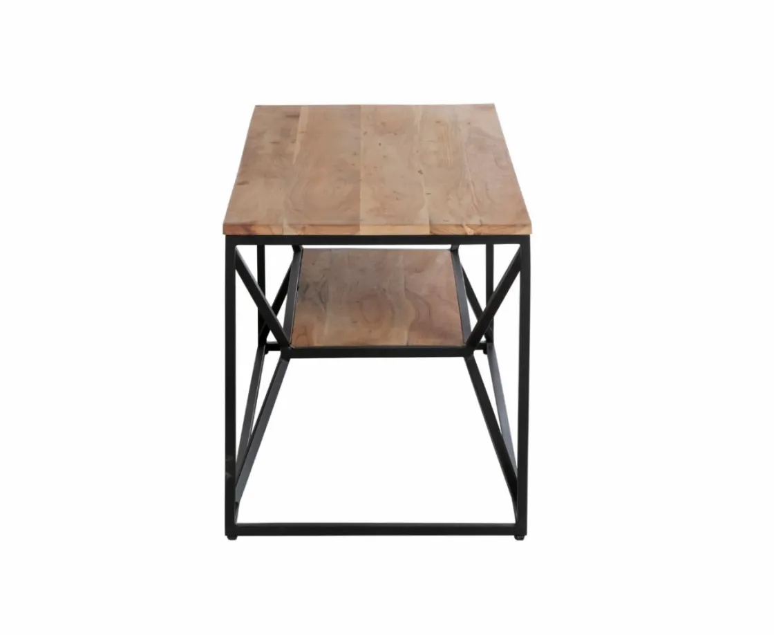 Made in Meubles Table Basse<Table basse à double plateau en bois d'acacia Flavia