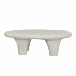 Made in Meubles Table Basse<Table basse blanche en bois effet béton Danaé