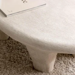 Made in Meubles Table Basse<Table basse blanche en bois effet béton Danaé