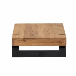Made in Meubles Table Basse<Table basse carrée en bois d'acacia et métal Cassius