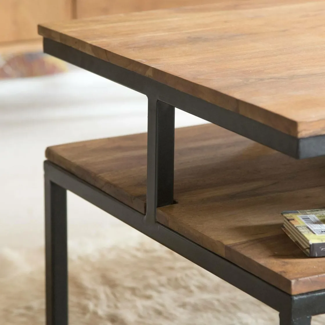 Made in Meubles Table Basse<Table basse en bois d'acacia Havana