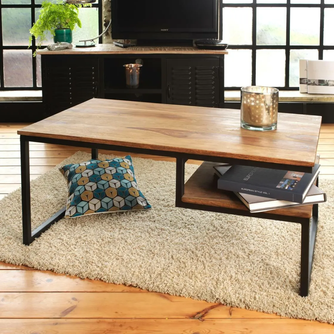 Made in Meubles Table Basse<Table basse en bois d'acacia Havana
