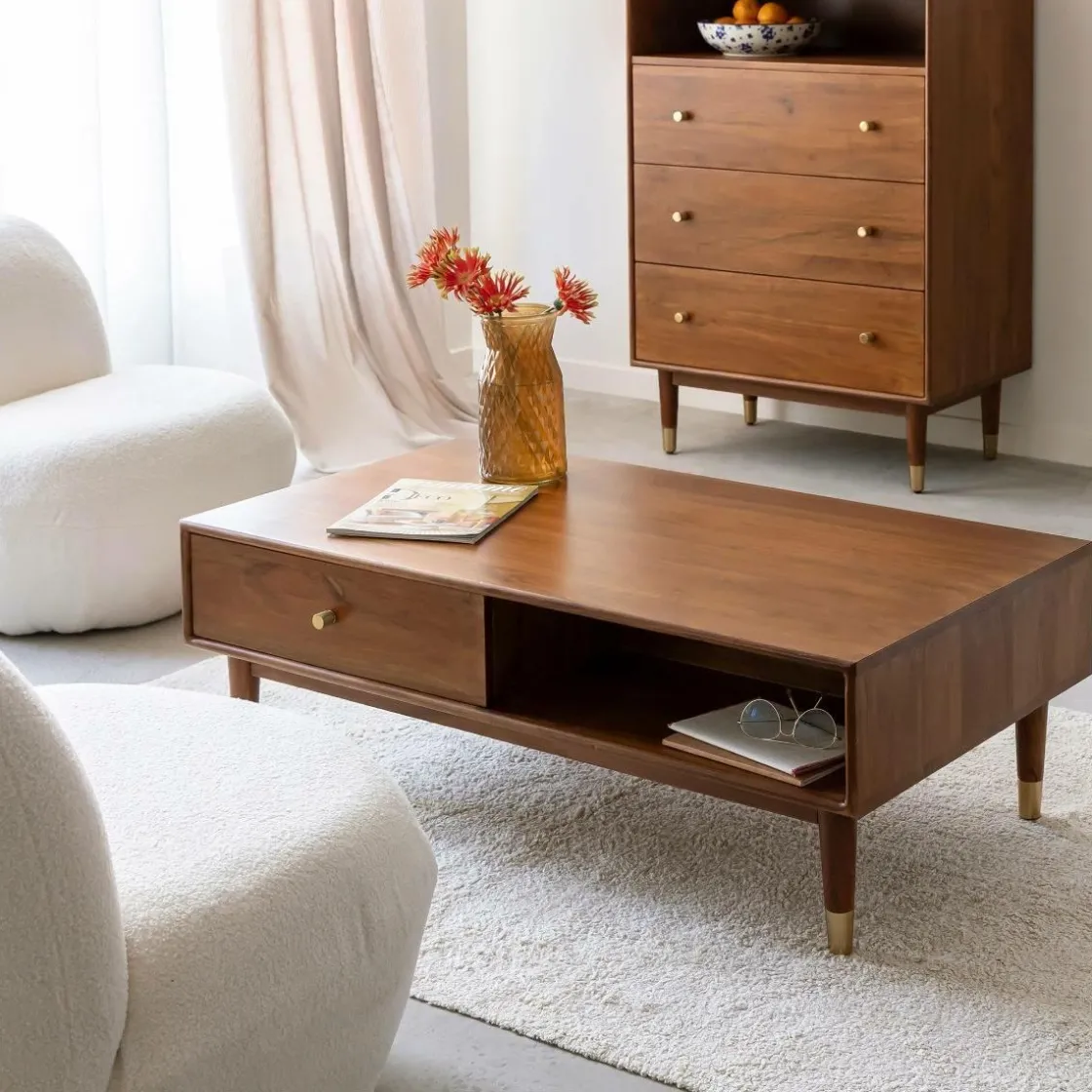 Made in Meubles Table Basse<Table basse en bois d'acacia Emiel