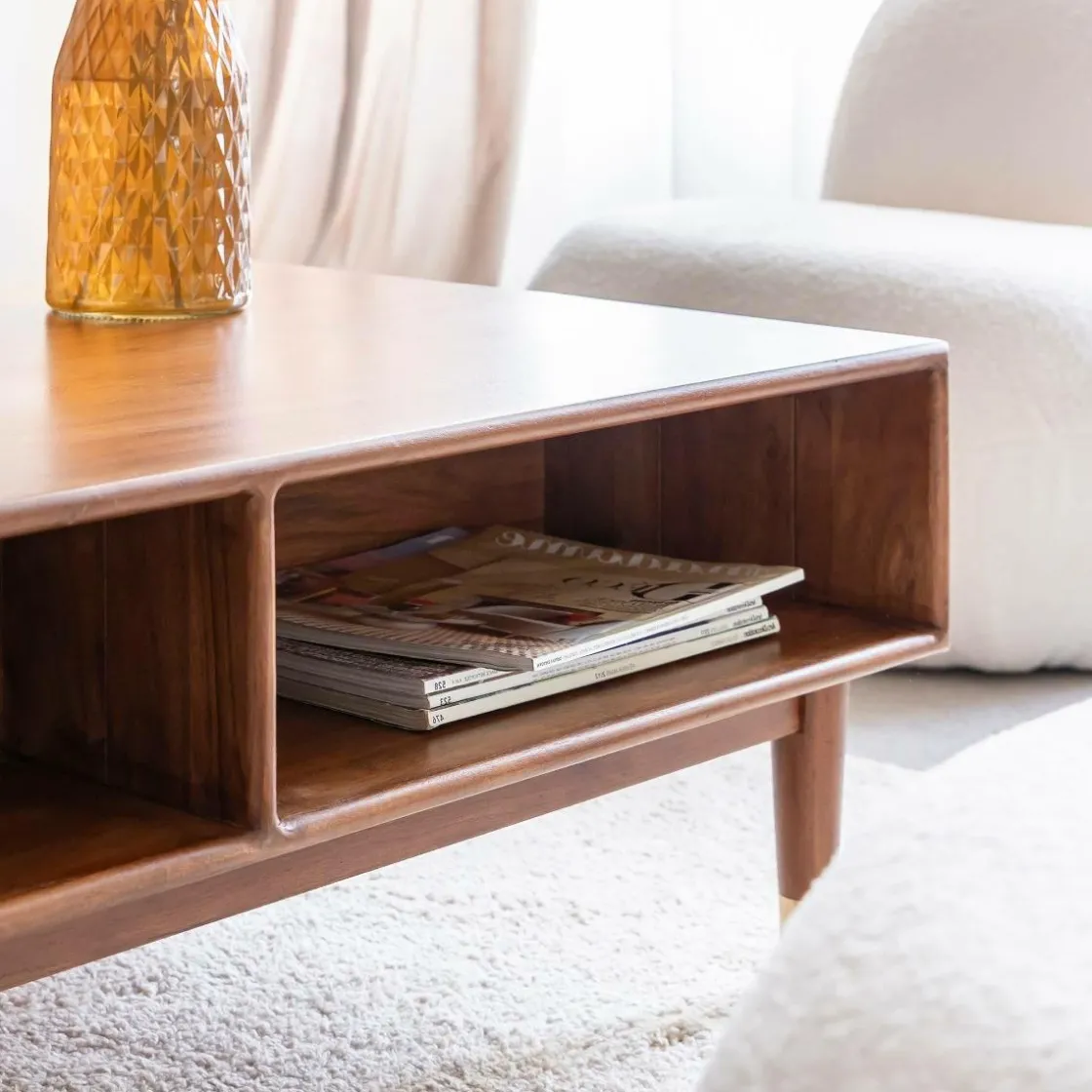 Made in Meubles Table Basse<Table basse en bois d'acacia Emiel