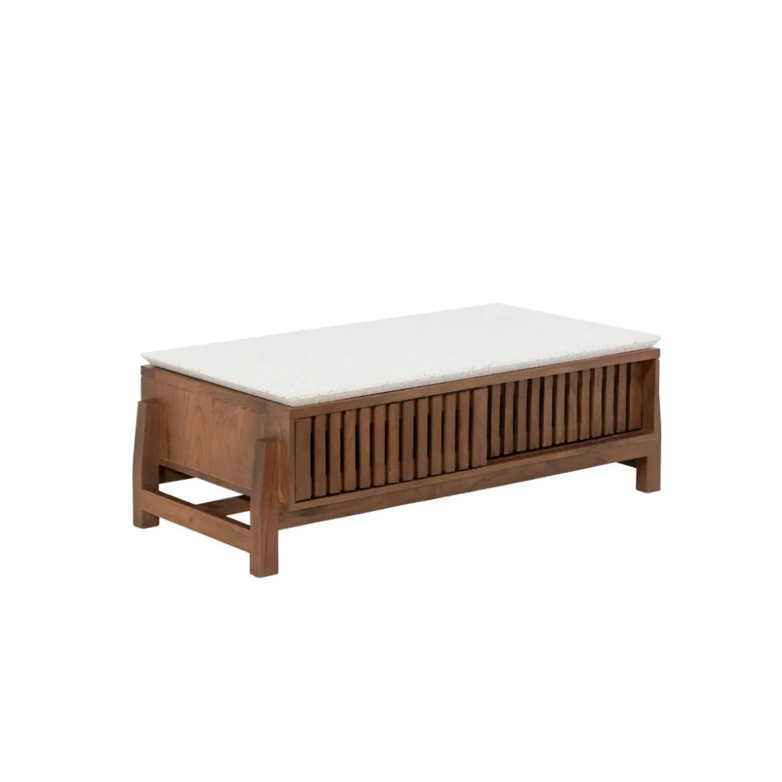 Made in Meubles Table Basse<Table basse en bois d'acacia et terrazzo Kaelis