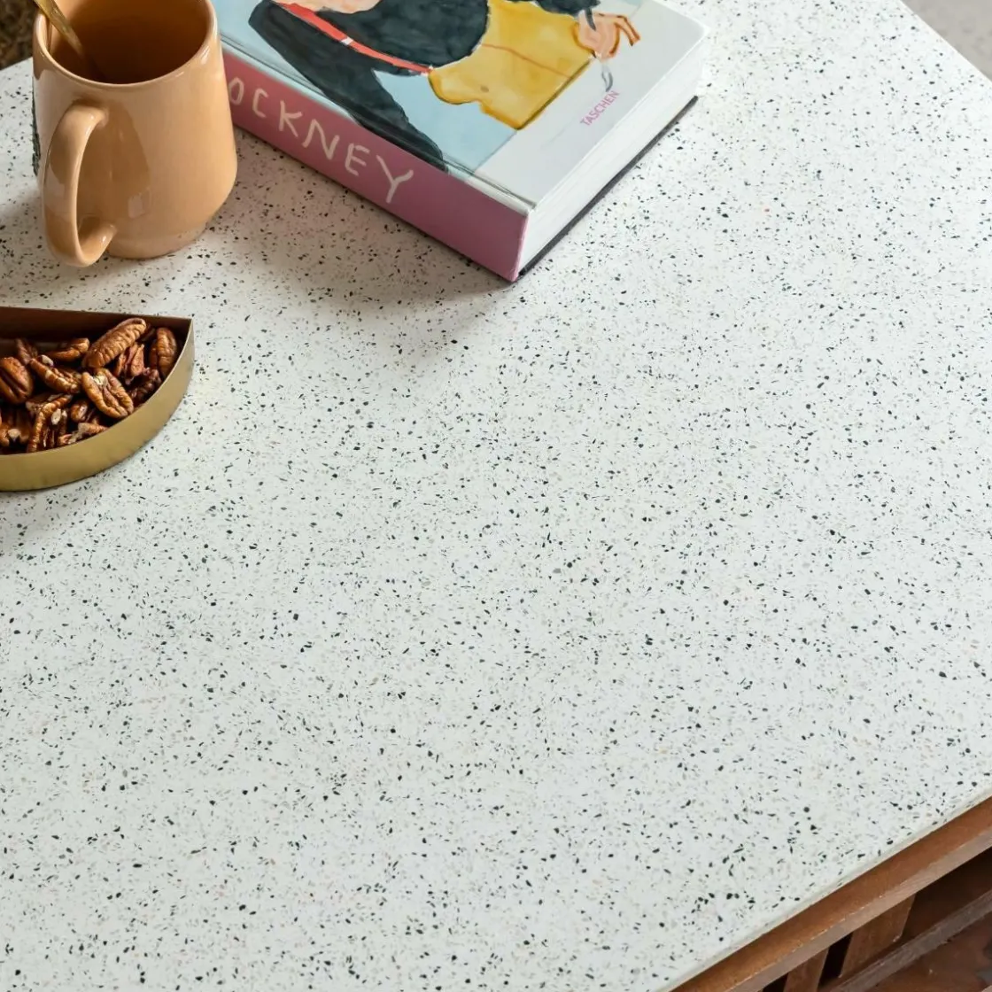 Made in Meubles Table Basse<Table basse en bois d'acacia et terrazzo Kaelis