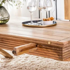 Made in Meubles Table Basse<Table basse en bois de manguier à allonges Luce