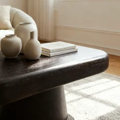 Made in Meubles Table Basse<Table basse en bois de manguier foncé Liriel