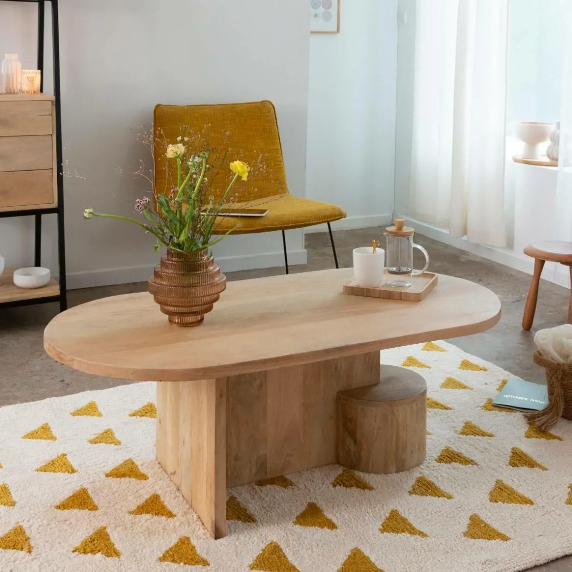 Made in Meubles Table Basse<Table basse en bois de manguier Edouard