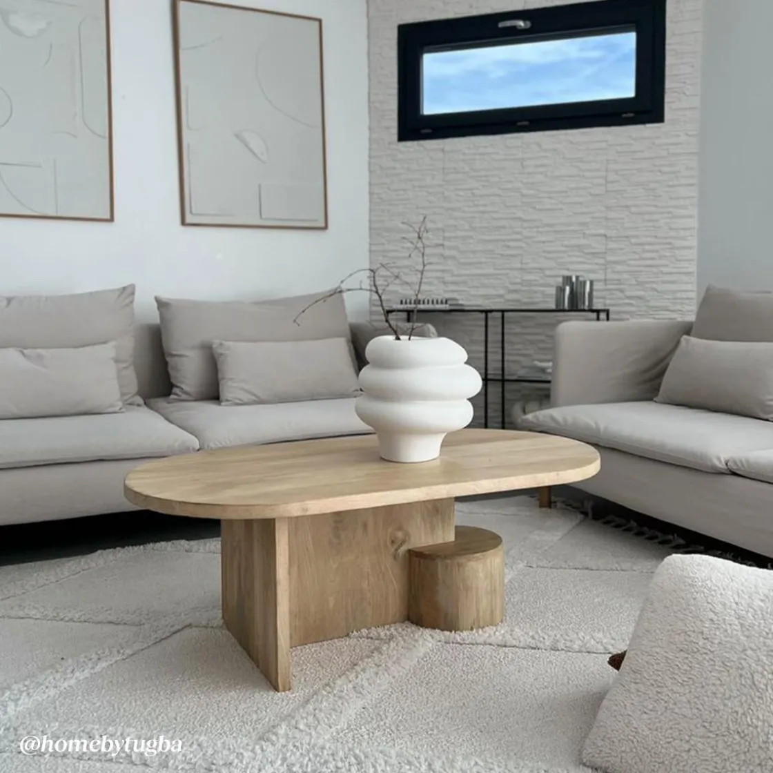 Made in Meubles Table Basse<Table basse en bois de manguier Edouard