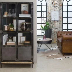 Made in Meubles Table Basse<Table basse en bois de manguier et métal Locker