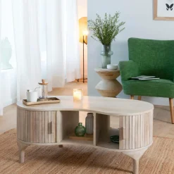 Made in Meubles Table Basse<Table basse en bois de manguier Macha