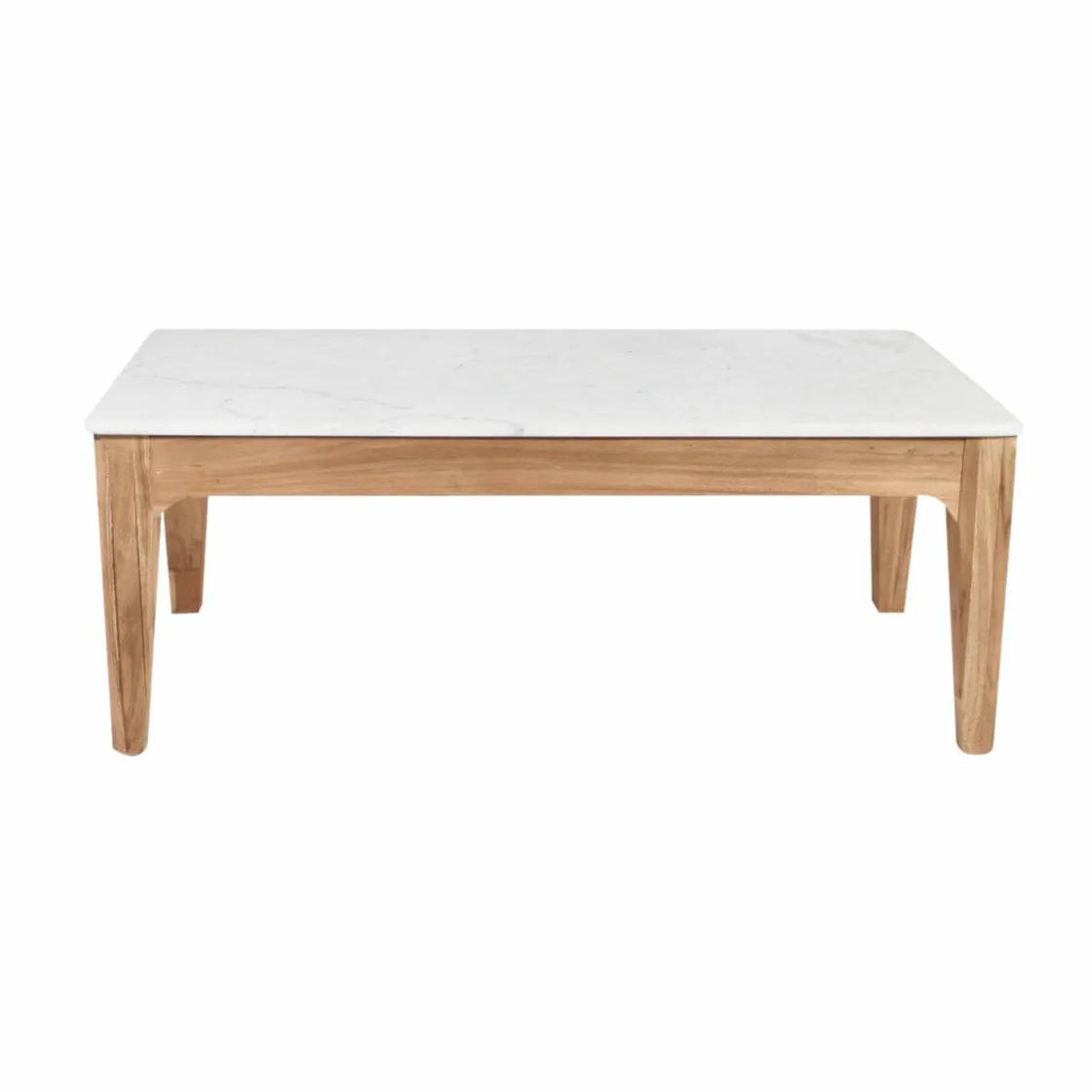 Made in Meubles Table Basse<Table basse en bois de manguier et marbre Arthuro