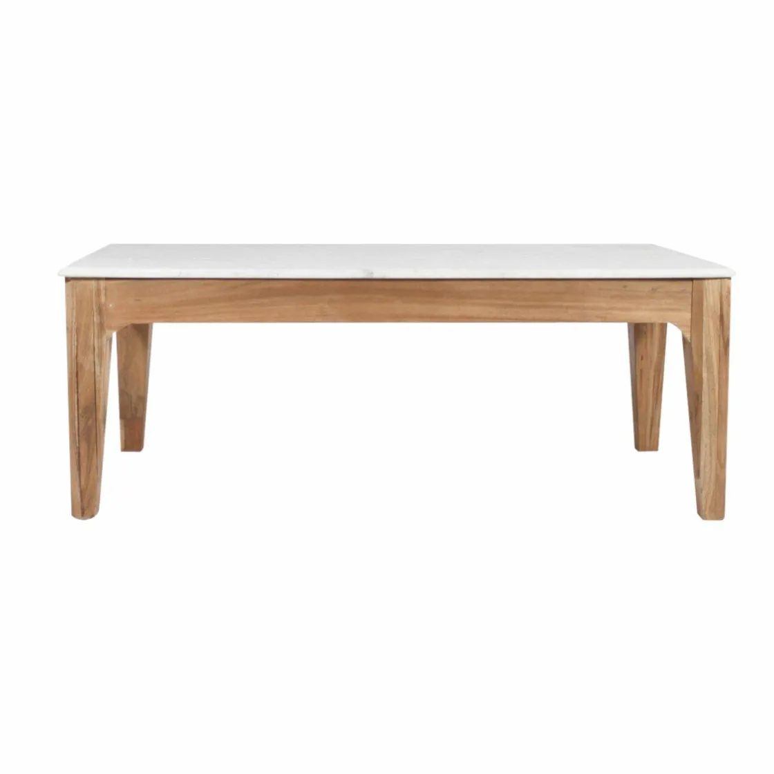 Made in Meubles Table Basse<Table basse en bois de manguier et marbre Arthuro