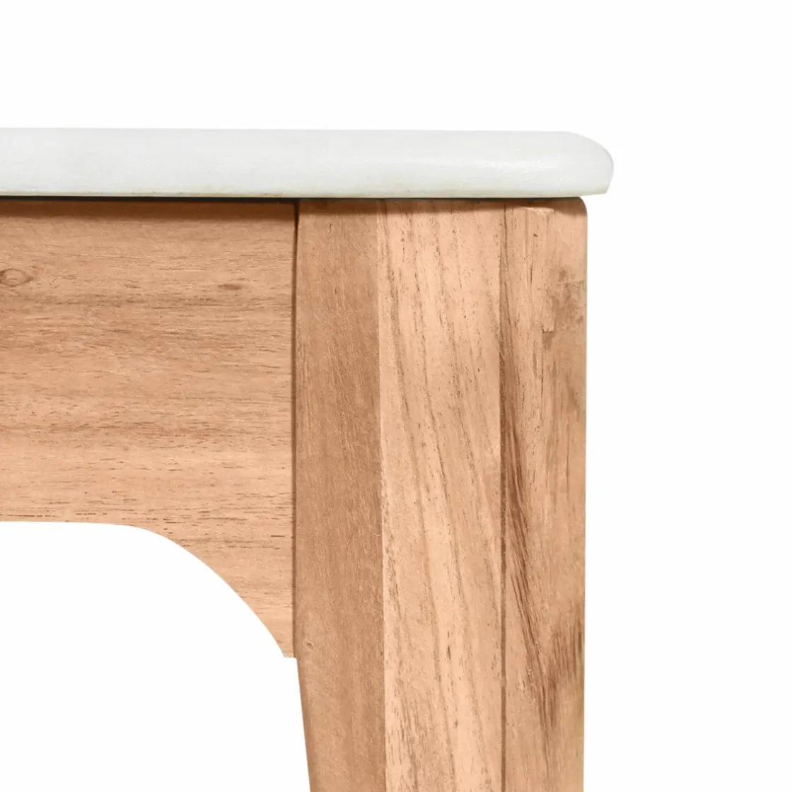 Made in Meubles Table Basse<Table basse en bois de manguier et marbre Arthuro