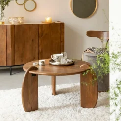 Made in Meubles Table Basse<Table basse en bois de manguier Azure