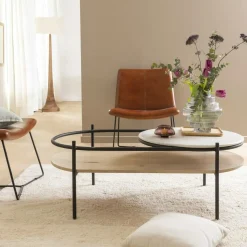 Made in Meubles Table Basse<Table basse en bois de manguier Florentin