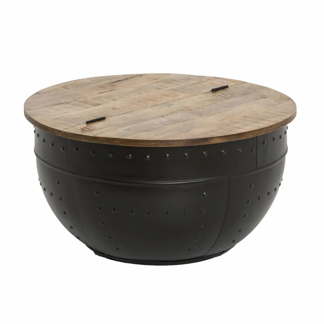 Made in Meubles Table Basse<Table basse en bois de manguier et métal Bertine