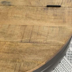 Made in Meubles Table Basse<Table basse en bois de manguier et métal Bertine