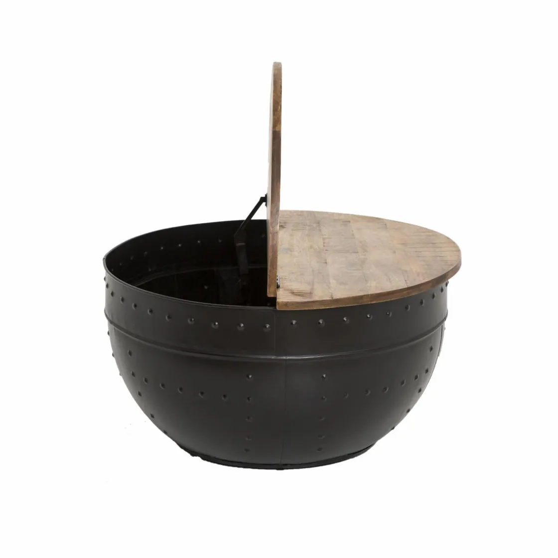 Made in Meubles Table Basse<Table basse en bois de manguier et métal Bertine