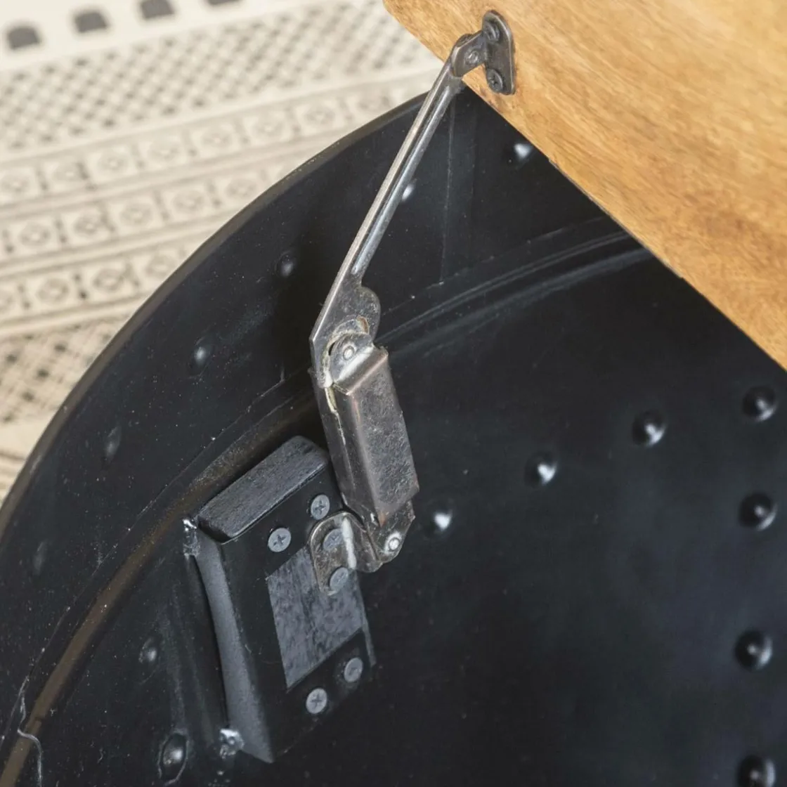 Made in Meubles Table Basse<Table basse en bois de manguier et métal Bertine